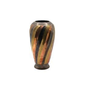 MCM Mixed Metal Brass Vase